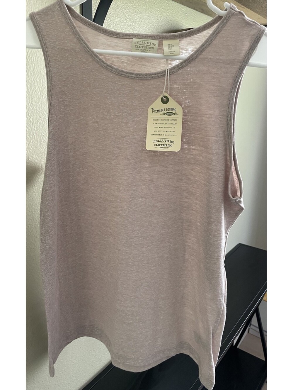 Women’s Telluride Tank Top Size Large Speckled Beige